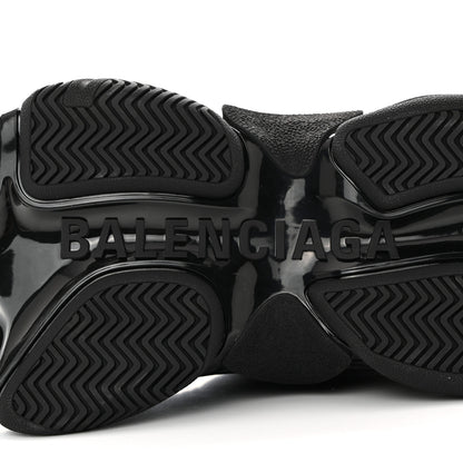 Balenciaga Fabric Mesh Womens Triple S Sneakers 37 Black 8 of 9