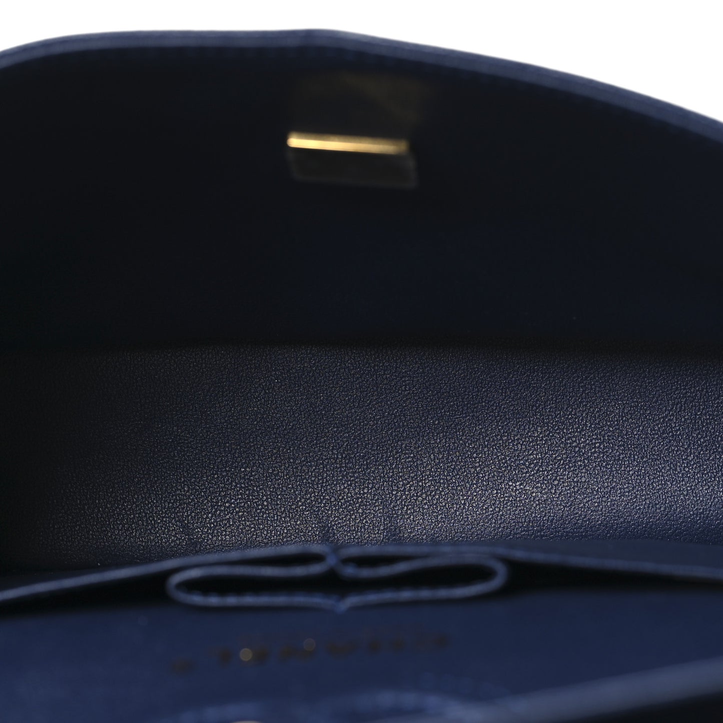 Caviar Quilted Small Double Flap Navy