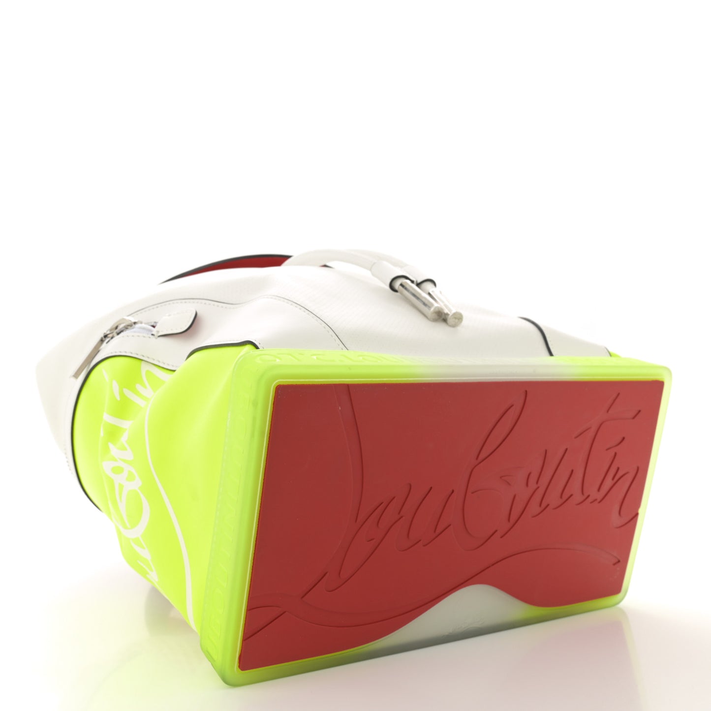 Calfskin Explorafunk Backpack Bianco Fluo Yellow