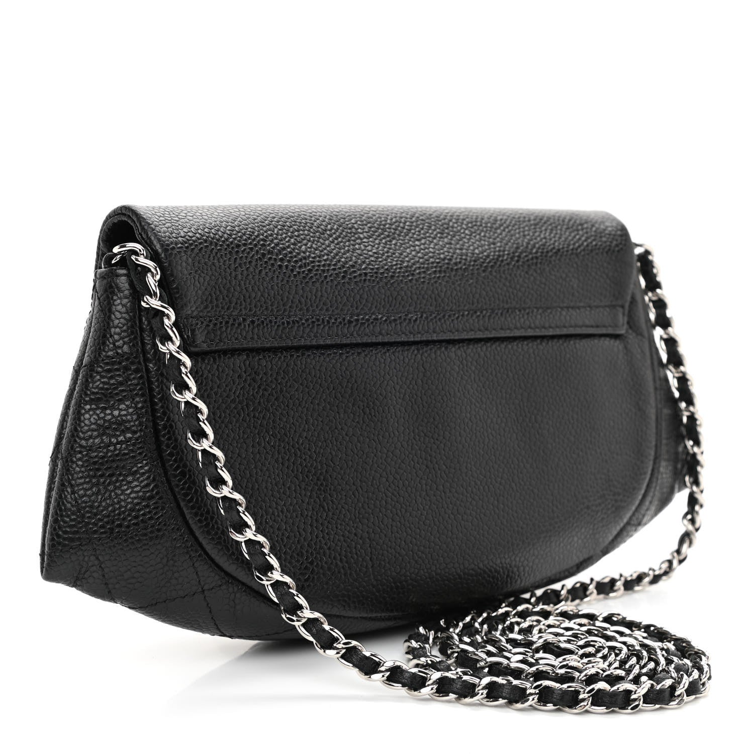 Chanel Caviar Half Moon Wallet On Chain WOC Black 3 of 9