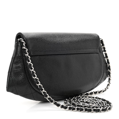 Chanel Caviar Half Moon Wallet On Chain WOC Black 3 of 9