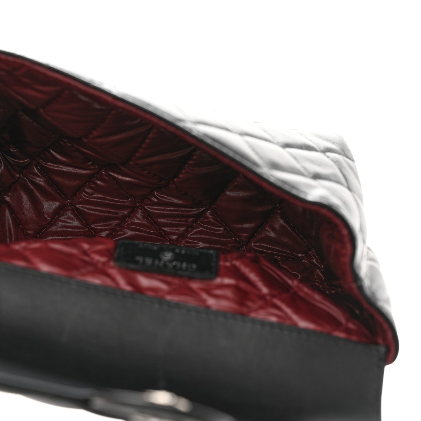 Lambskin Quilted Flap Cosmetic Case Black