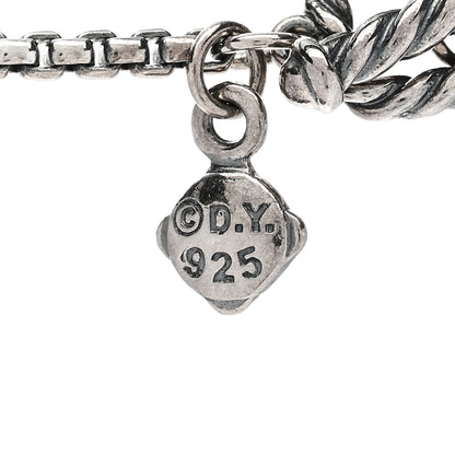 David Yurman Sterling Silver Pearl 9mm Quatrefoil Long Chain Necklace 4 of 6