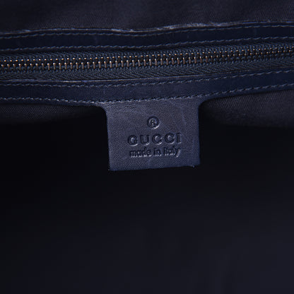 Gucci Patent Horsebit Embossed Treasure Boston Black Blue 5 of 8