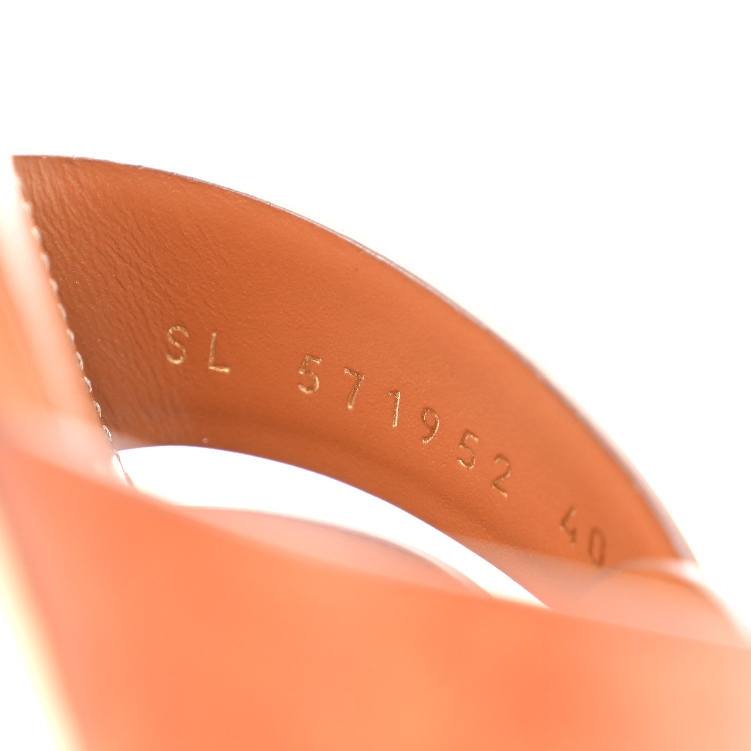 Saint Laurent Calfskin Tribute 05 Slide Sandals 40 Amber 10 of 11