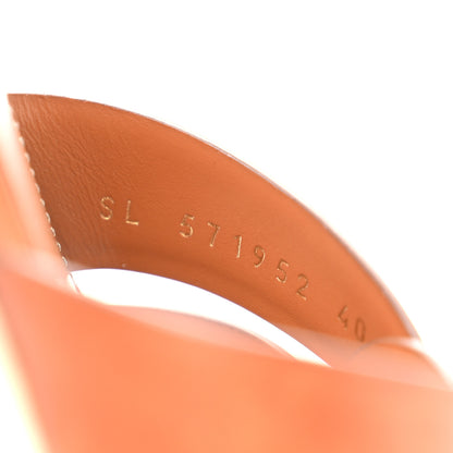 Saint Laurent Calfskin Tribute 05 Slide Sandals 40 Amber 10 of 11