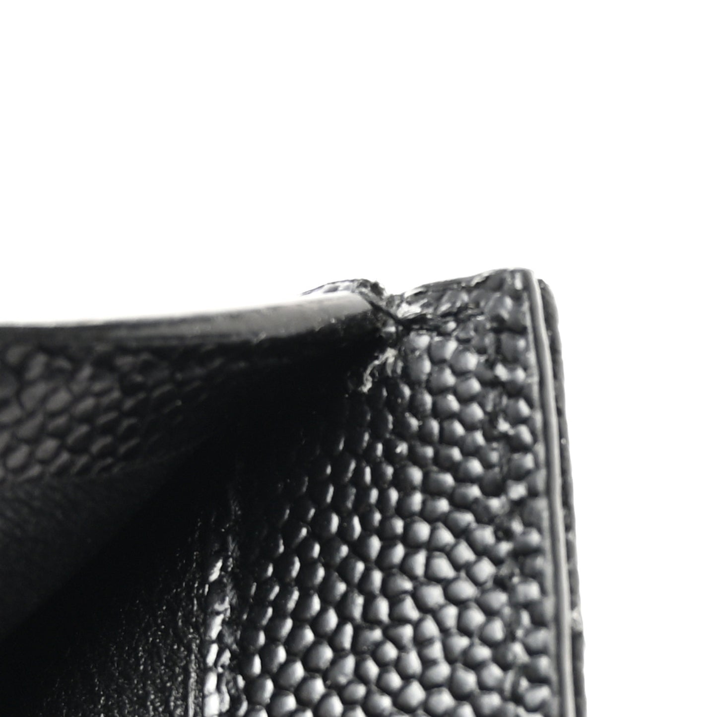 Grain De Poudre Matelasse Chevron Monogram Zipped Two-Part Wallet Black