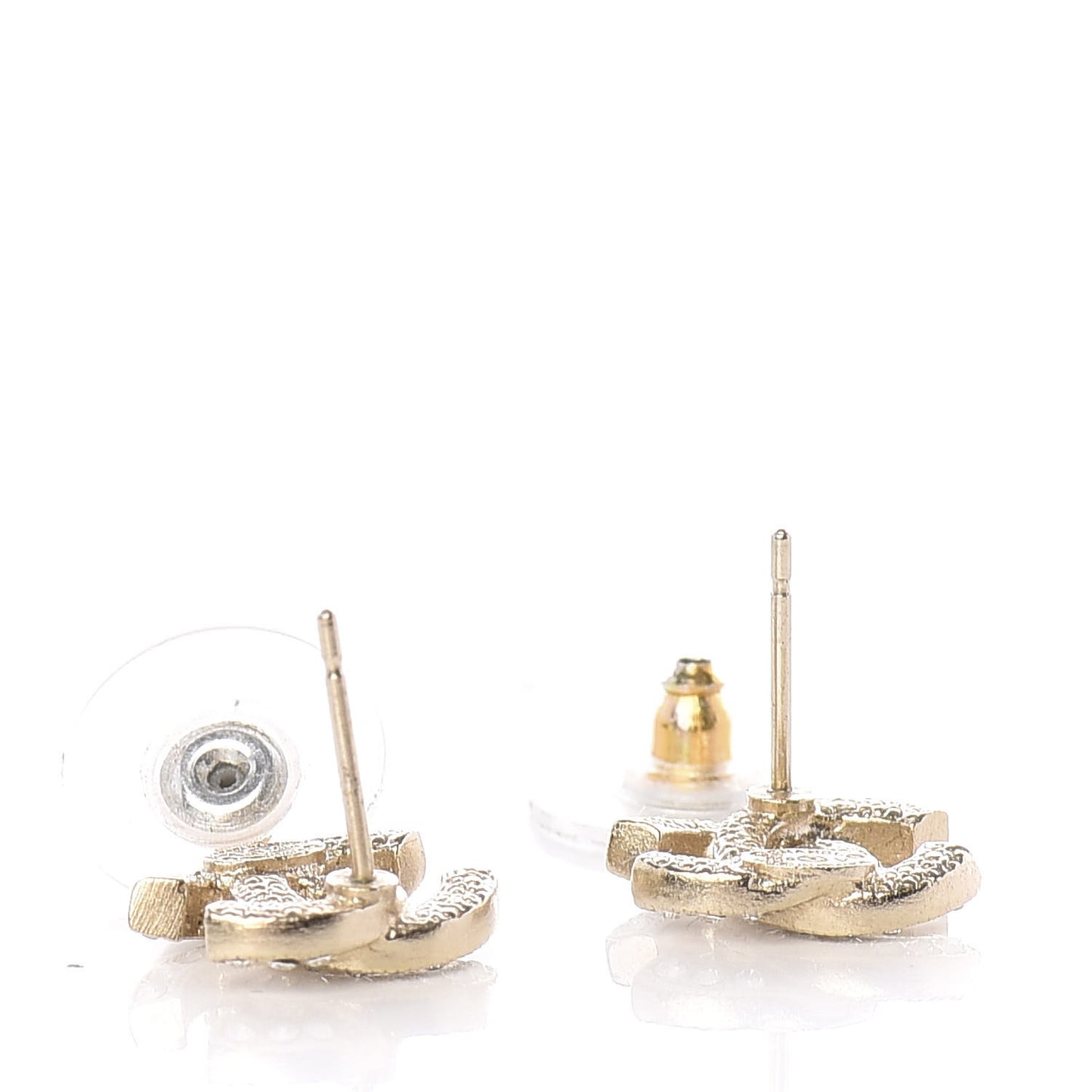 Crystal CC Earrings Light Gold