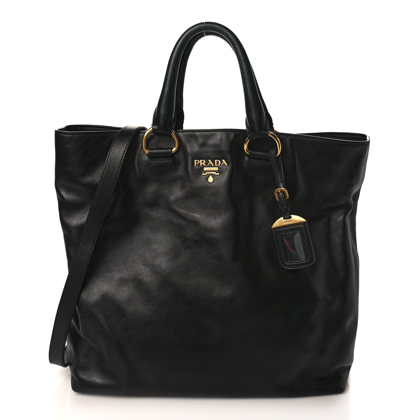 Soft Calf Shopping Tote Black