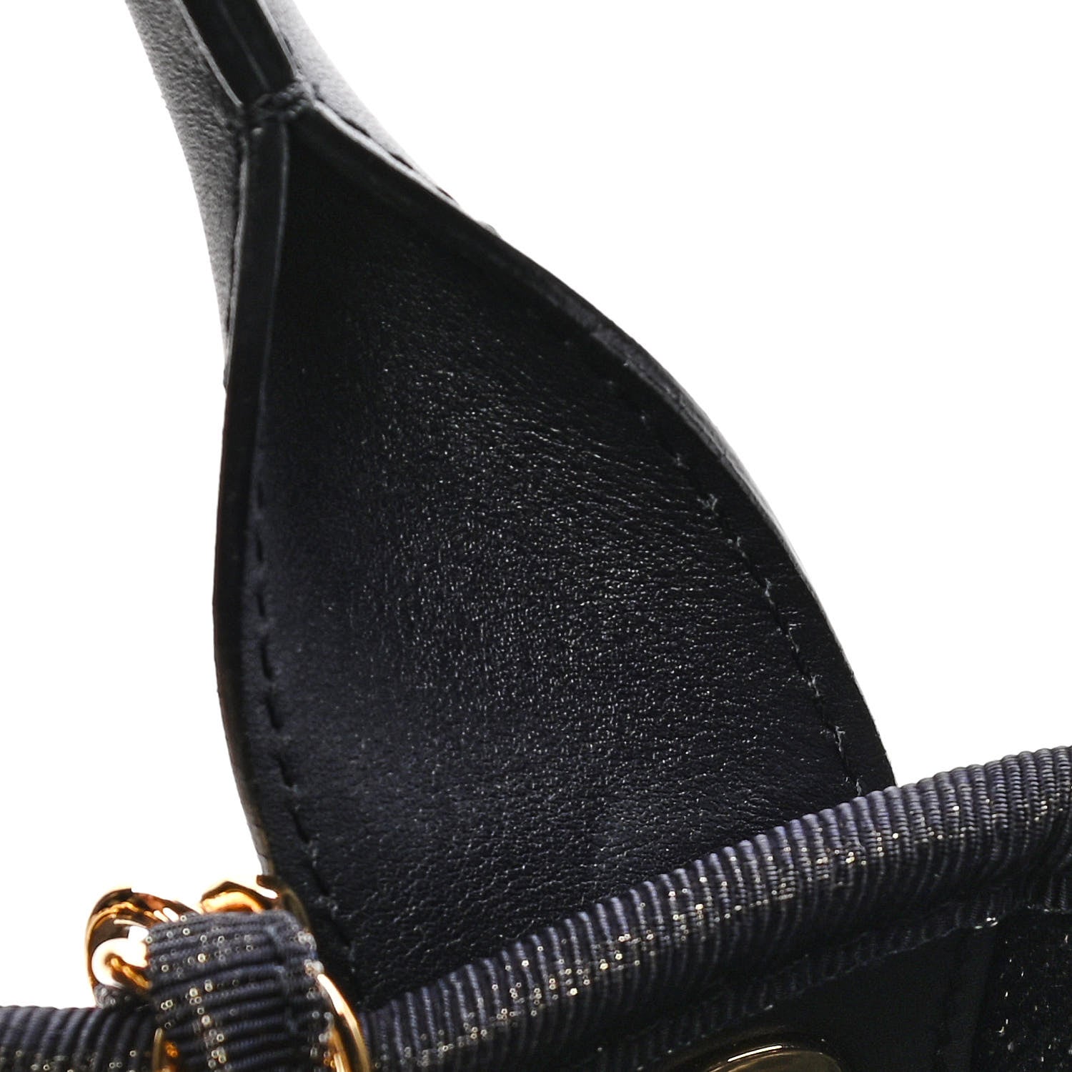 Chanel Lurex Canvas Medium Deauville Tote Navy Blue Gold 18 of 18