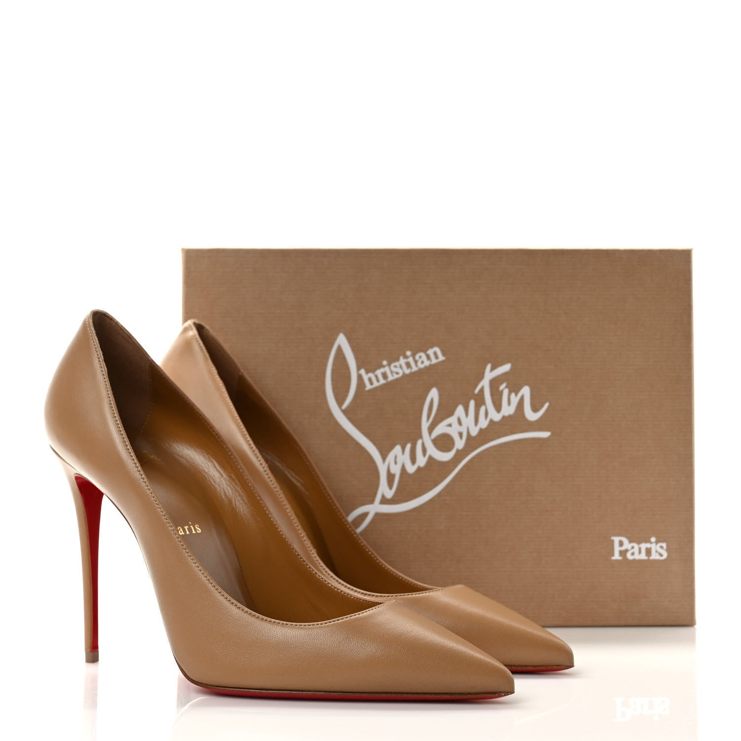Christian Louboutin Nappa Kate 100 Pumps 39 Nude 3 8 of 8