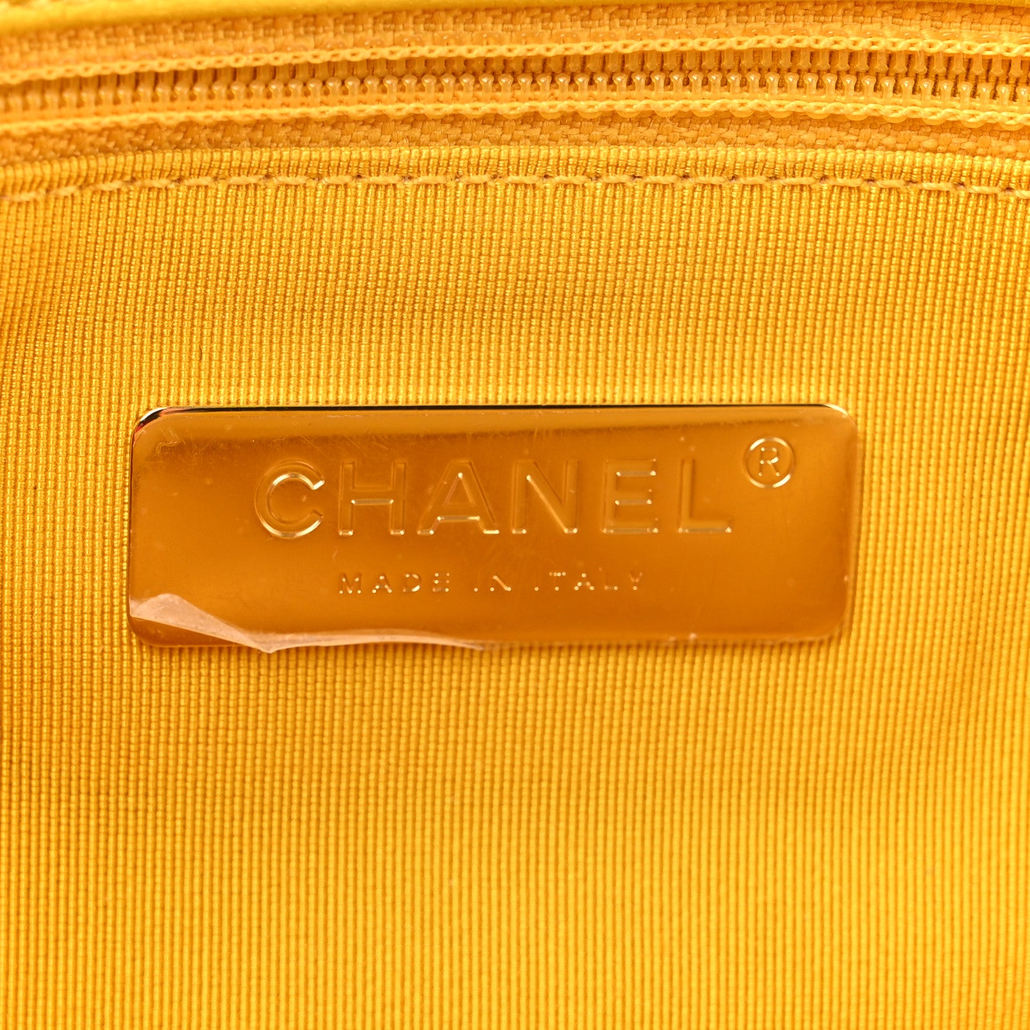 Chanel Lambskin Quilted Medium Chanel 19 Flap Yellow 6 of 10