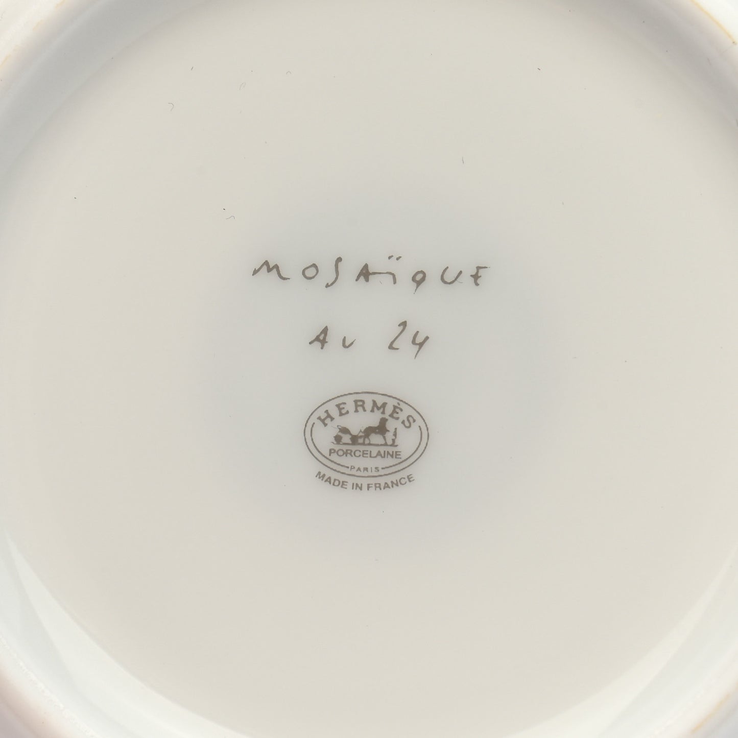 Porcelain Mosaique Au 24 Platine Tea Cup And Saucer Platinum