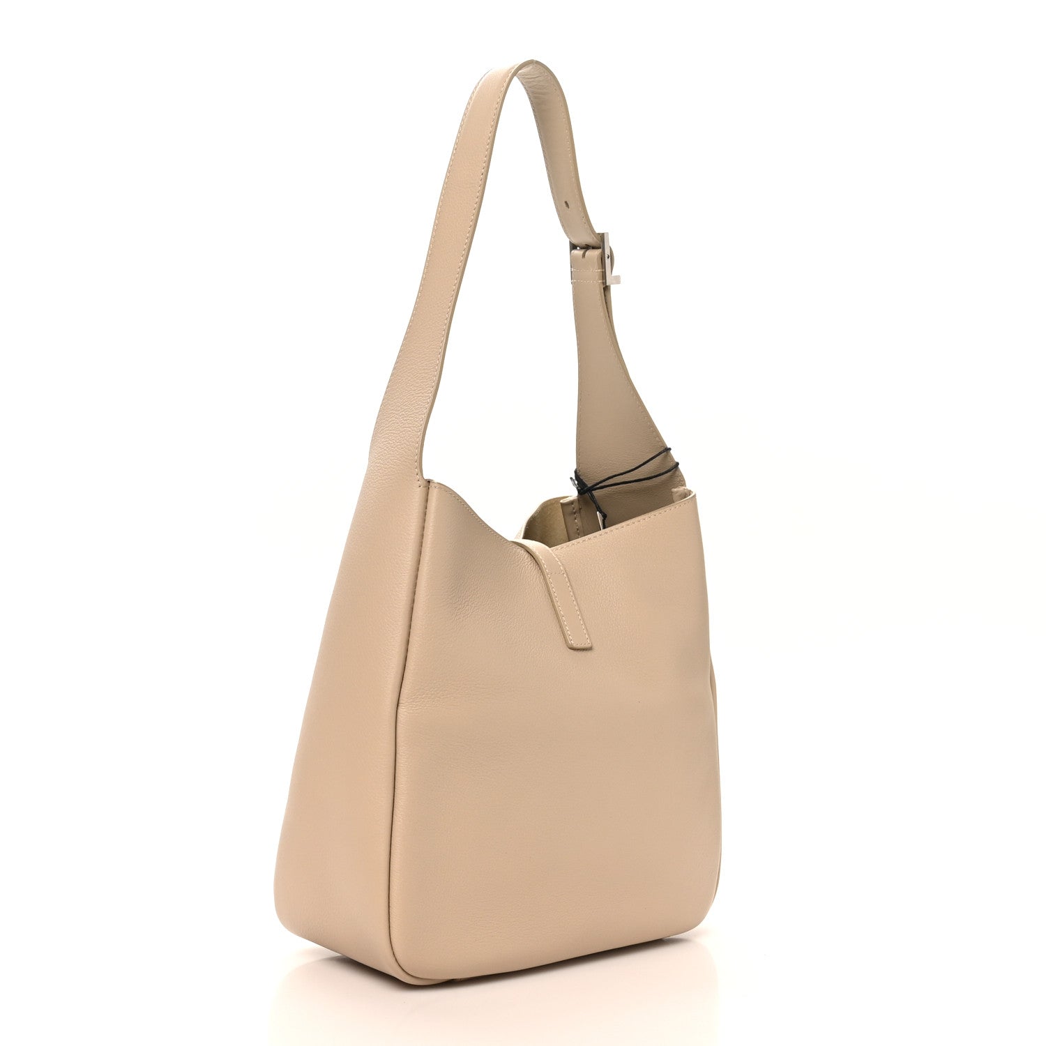 Saint Laurent Smooth Calfskin Small Le 5 A 7 Soft Hobo Sea Salt 3 of 9