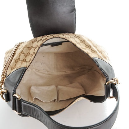 Gucci Monogram Margaux Calfskin Medium Emily Hobo Beige Ebony Cocoa 5 of 7