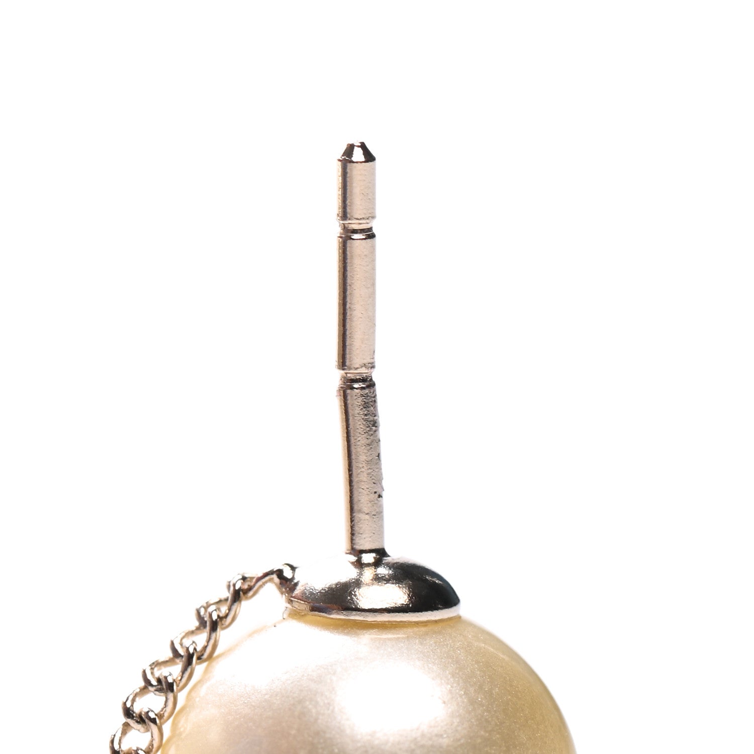 Chanel Pearl CC Chain Drop Earrings Gold 4 of 5