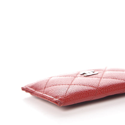Chanel Caviar Quilted Card Holder Red 9 of 12