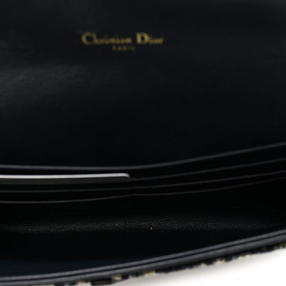 Christian Dior Oblique Saddle Chain Long Wallet Blue 6 of 11