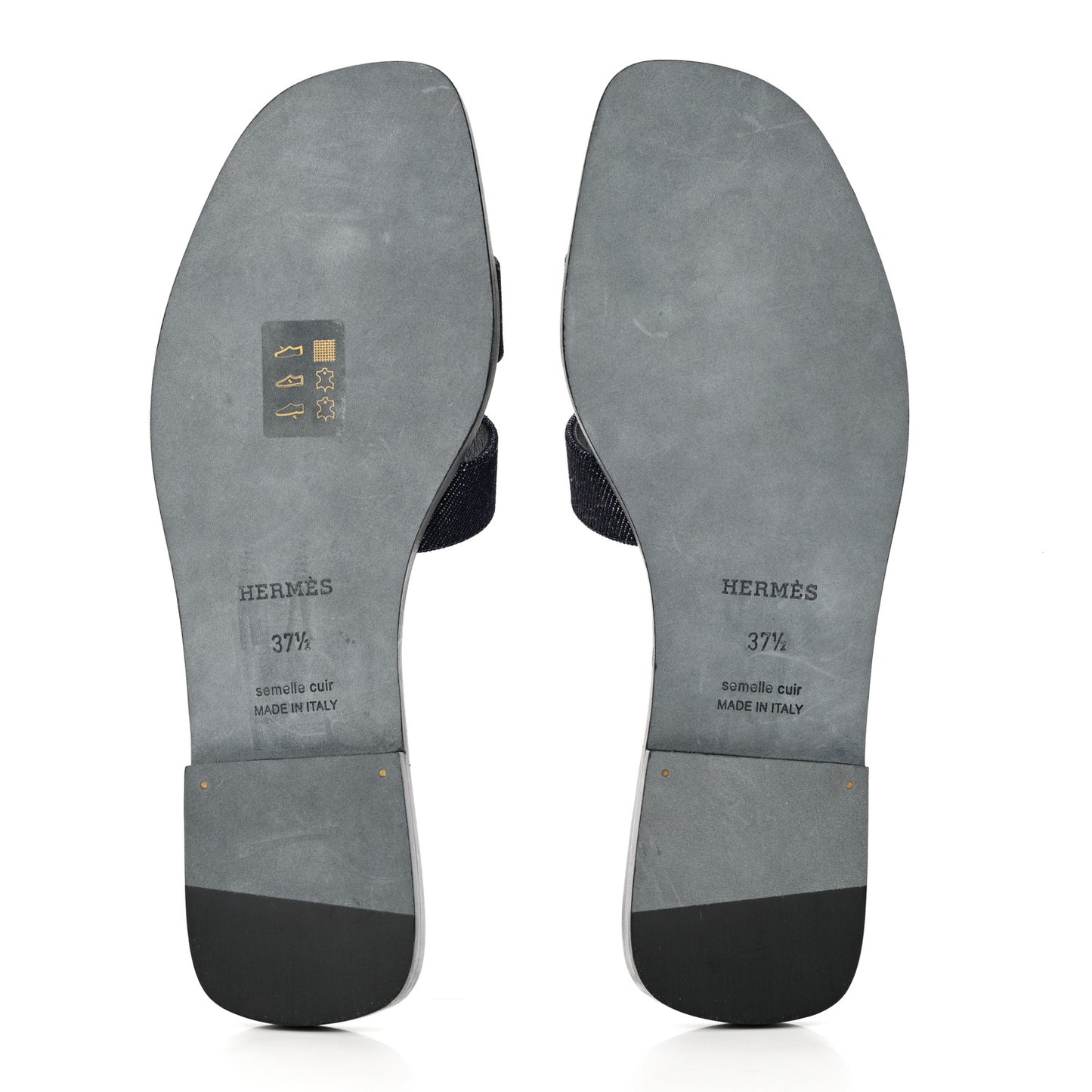 Denim Canvas Oran Sandals 37.5 Bleu Brut