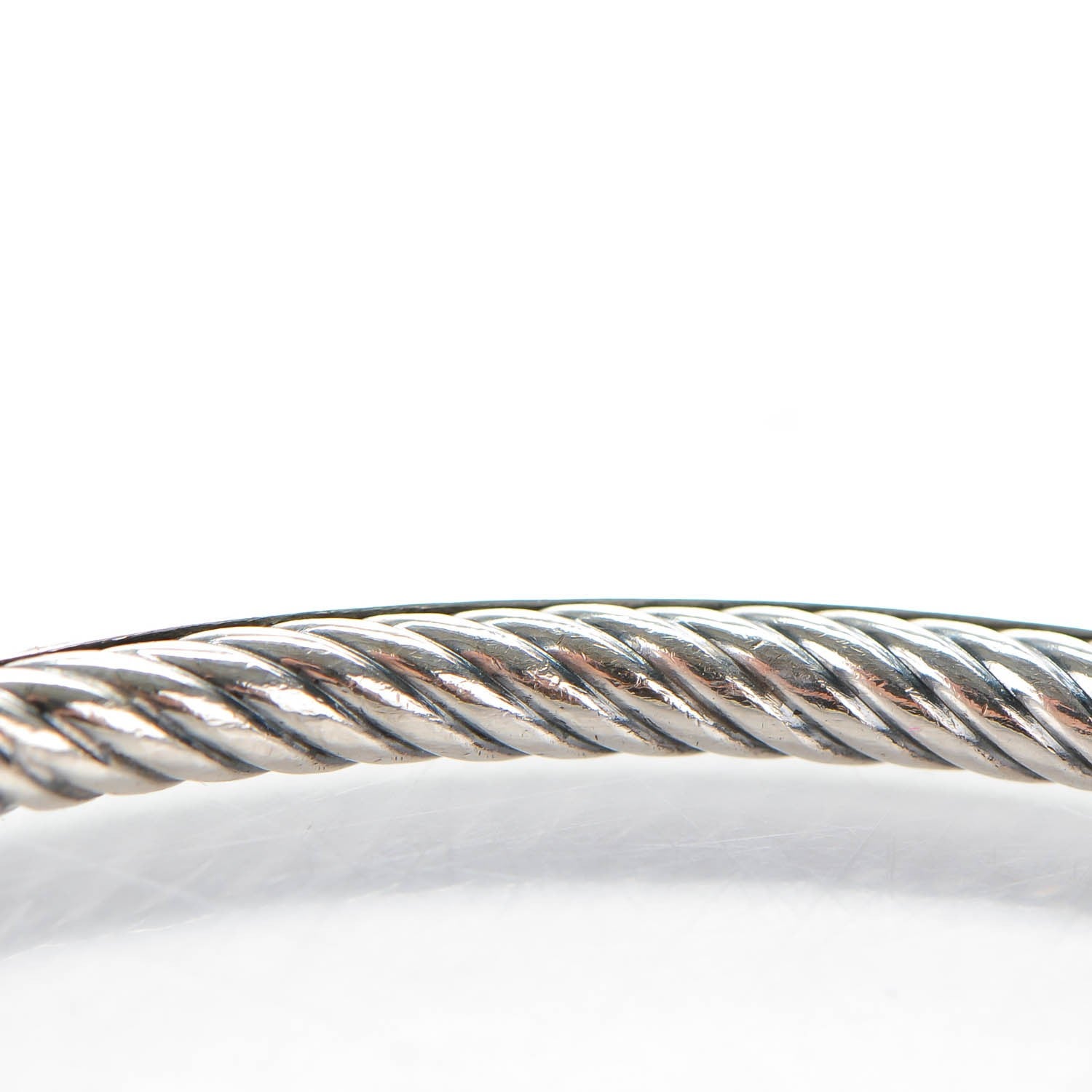 David Yurman Sterling Silver 3mm Cable Classics Bangle Bracelet 5 of 5