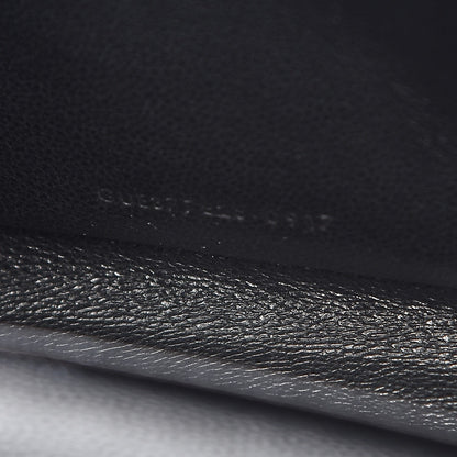 Saint Laurent Grain De Poudre Matelasse Chevron Monogram Chain Wallet Black 7 of 7