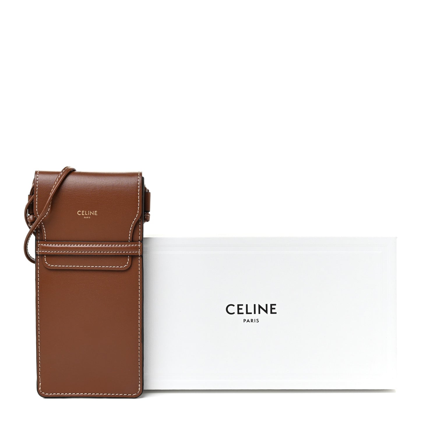 Smooth Calfskin Sunglasses Pouch Tan
