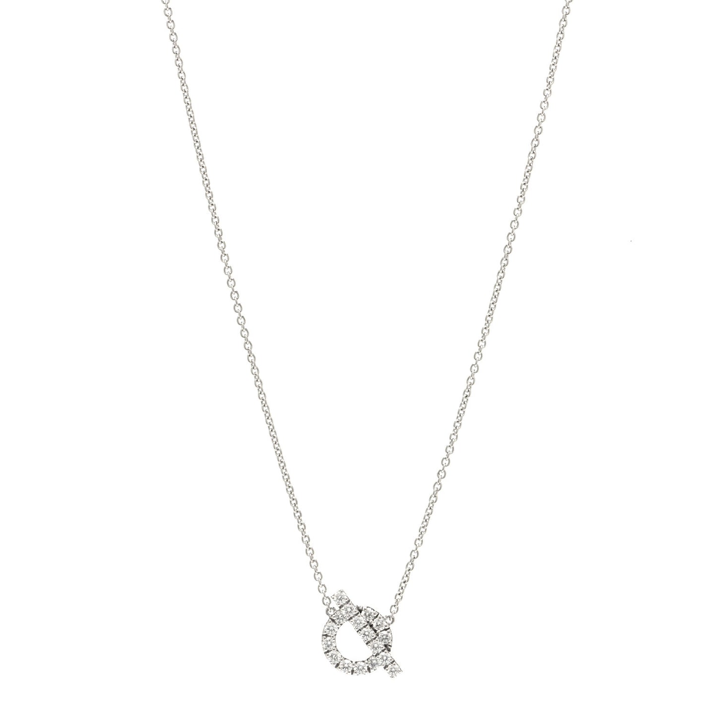 18K White Gold Diamond Finesse Pendant Necklace