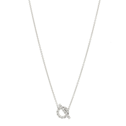 Hermes 18K White Gold Diamond Finesse Pendant Necklace 1 of 5