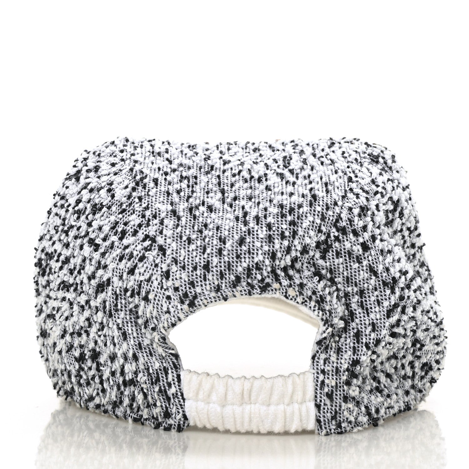 Chanel Tweed CC Cap Hat M Black White 5 of 7