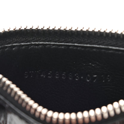 Saint Laurent Calfskin Crocodile Embossed 5 Fragments Zip Pouch Card Holder 7 of 8