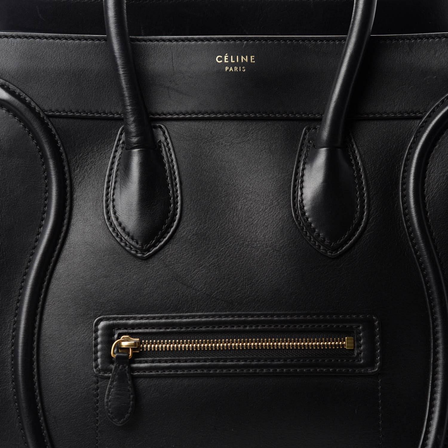 Celine Smooth Calfskin Mini Luggage Black 10 of 10