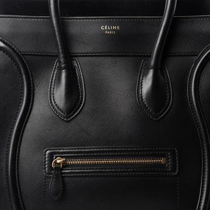 Celine Smooth Calfskin Mini Luggage Black 10 of 10
