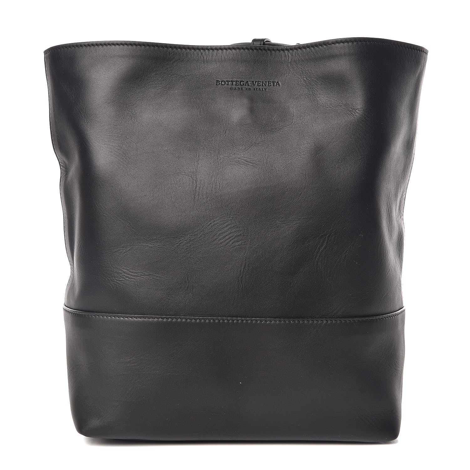 Bottega Veneta Smooth Matte Calfskin Bucket Bag Black 1 of 10