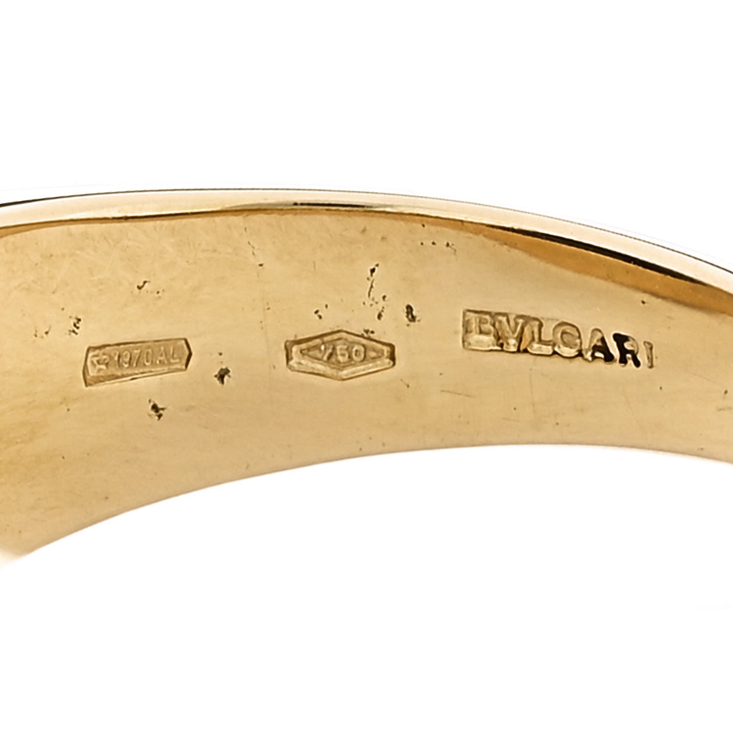 Bulgari 18K Yellow Gold Black Onyx Tronchetto Ring 56 7.75 4 of 4