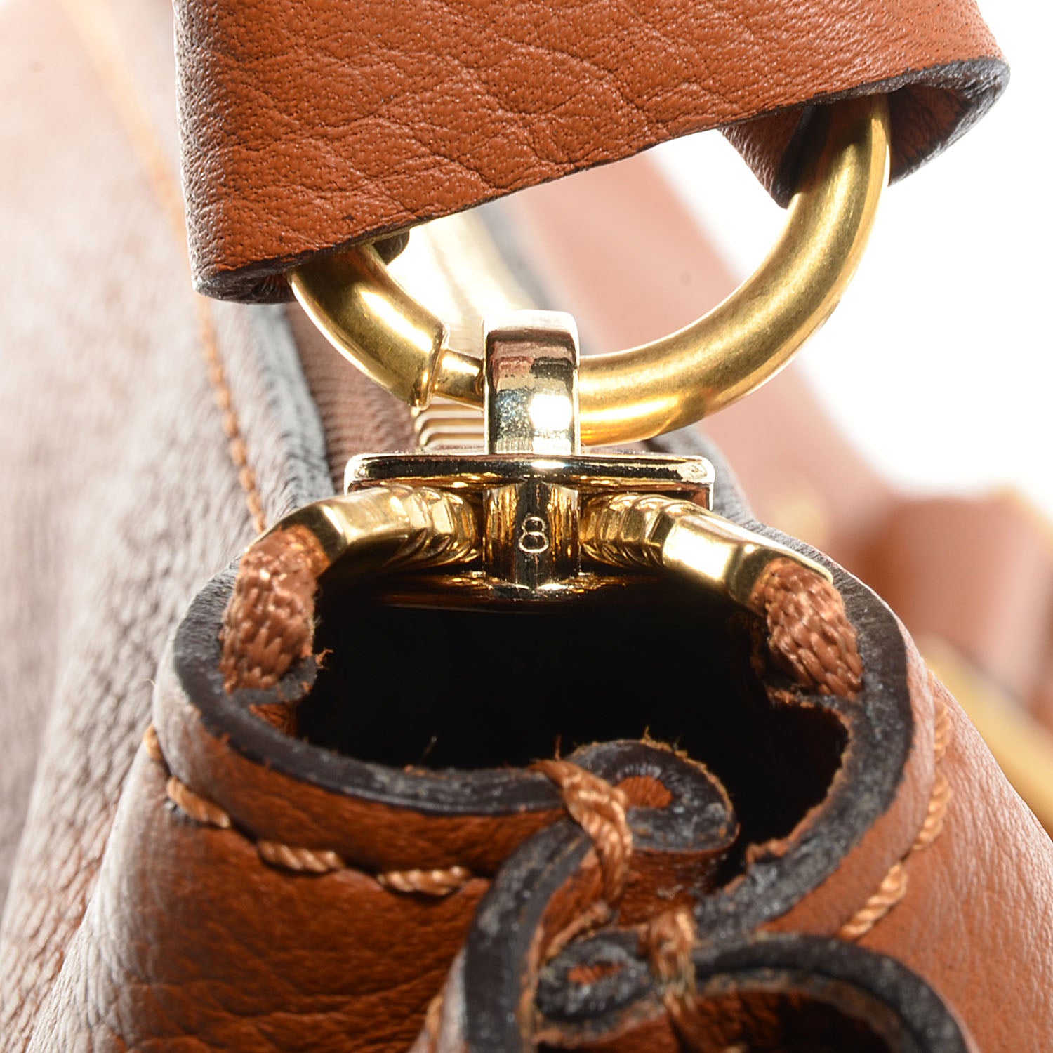 Chloe Calfskin Large Marcie Satchel Tan 10 of 10