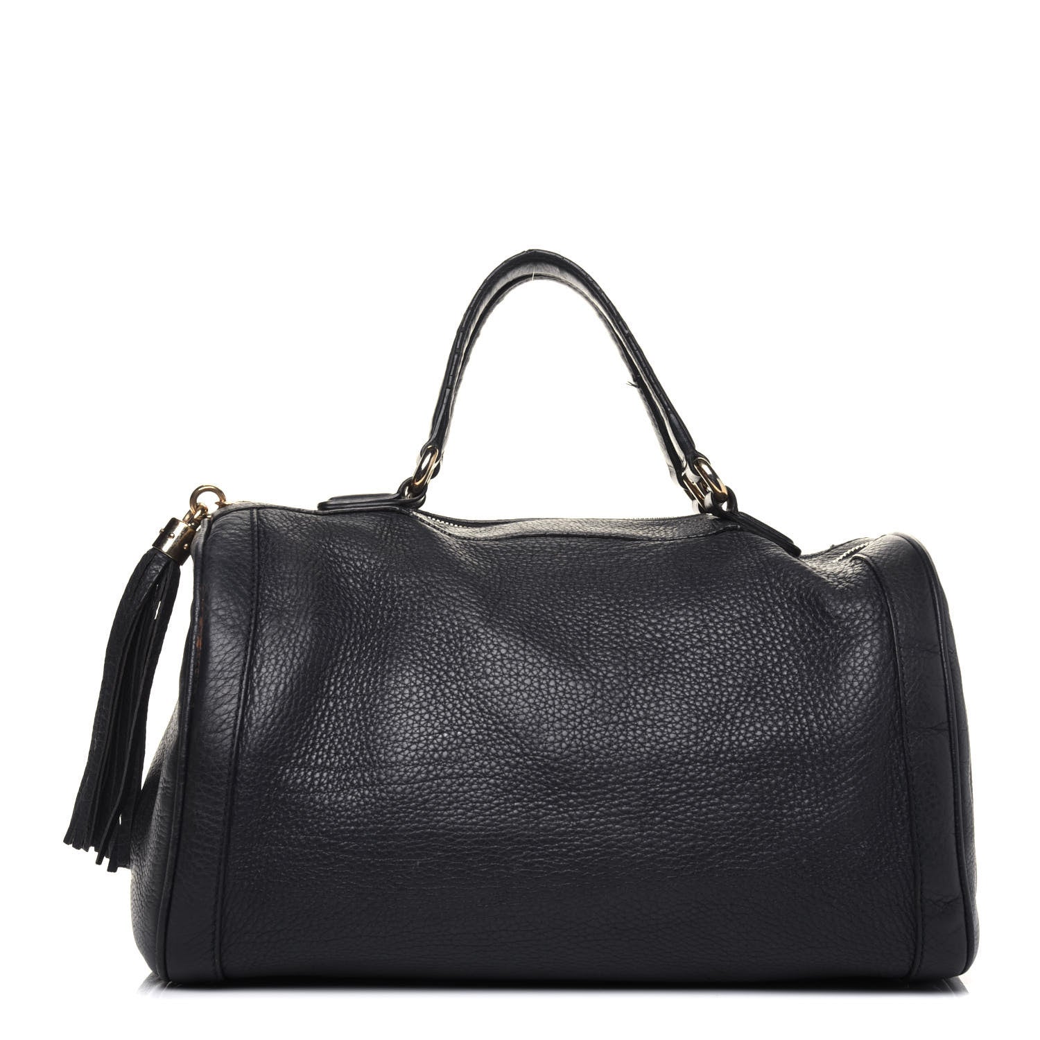 Gucci Pebbled Calfskin Medium Soho Boston Black 1 of 33