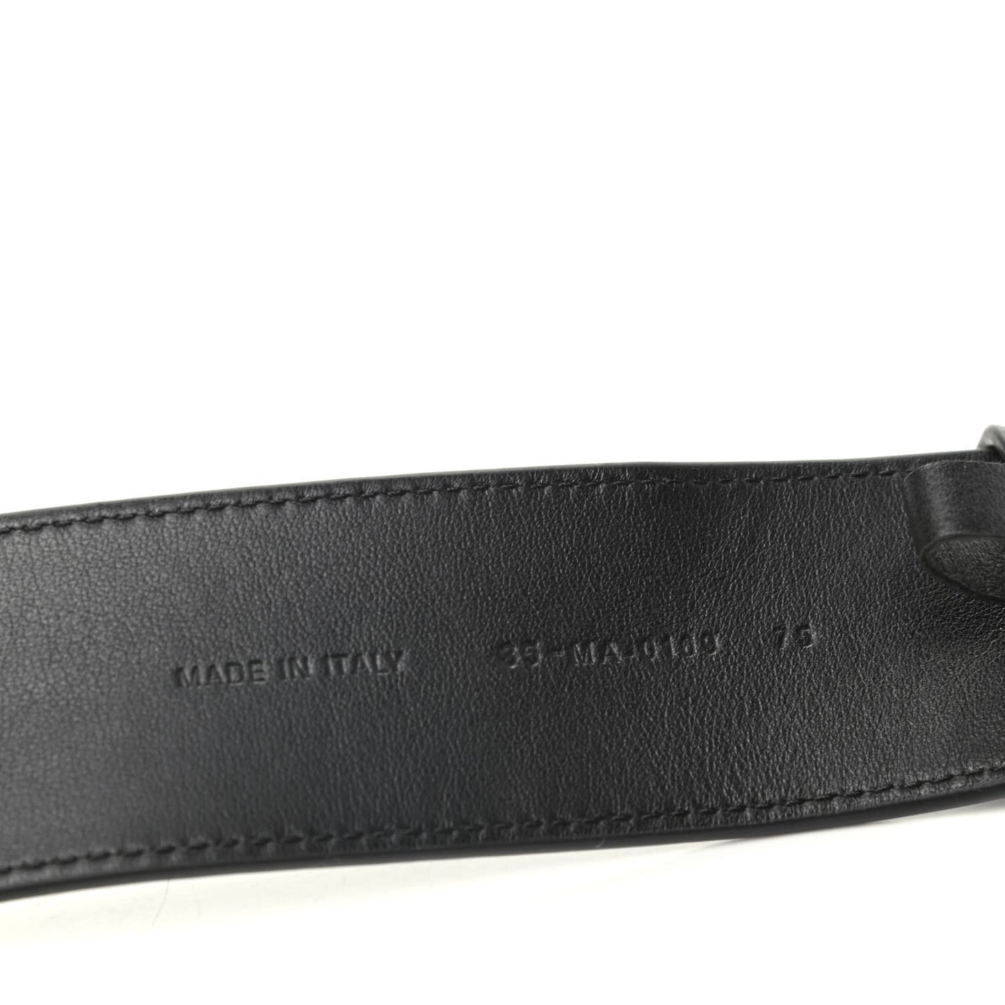 Crinkled Lambskin Large 30 Montaigne Belt 75 Black