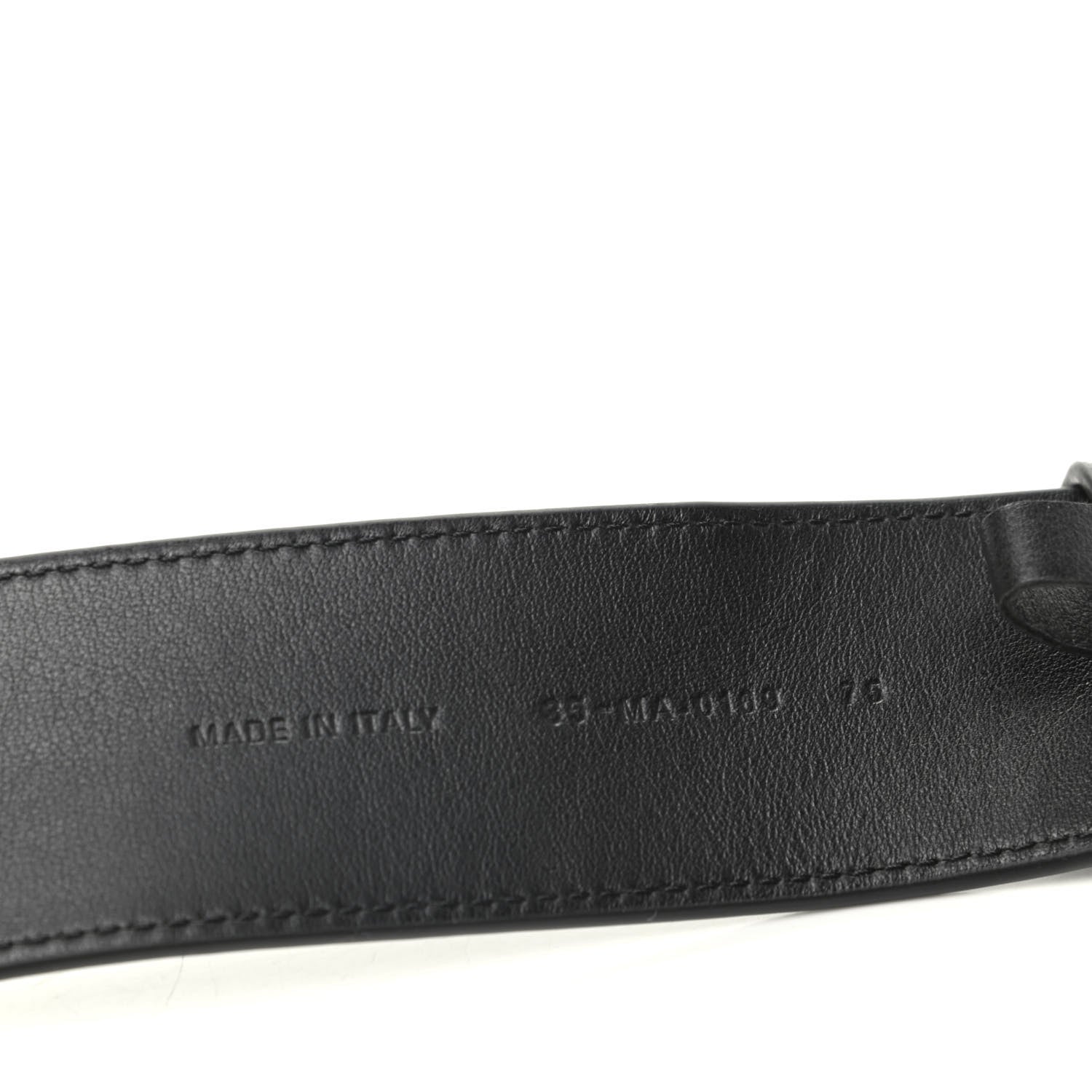 Christian Dior Crinkled Lambskin Large 30 Montaigne Belt 75 Black 4 of 6