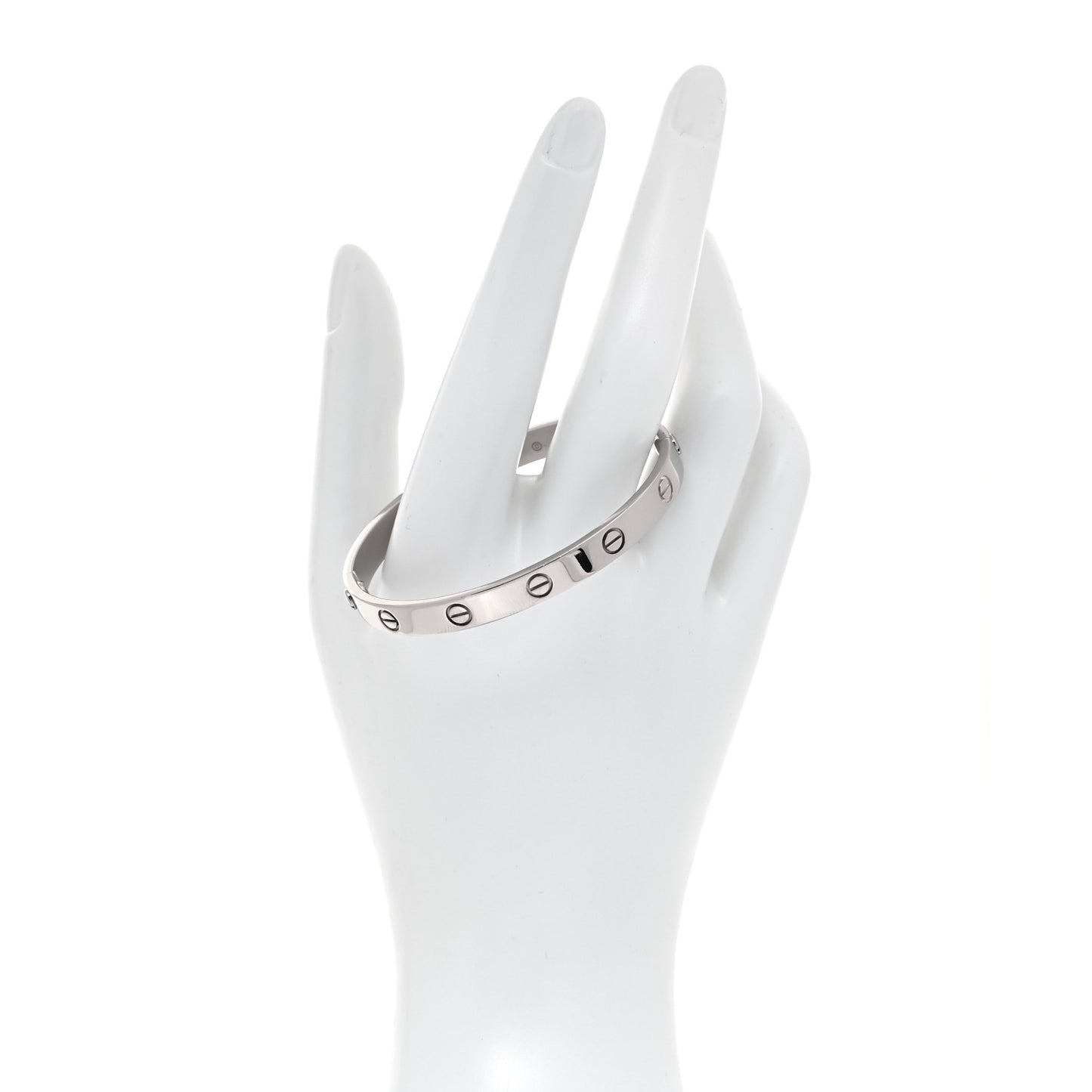 18K White Gold LOVE Bracelet 17