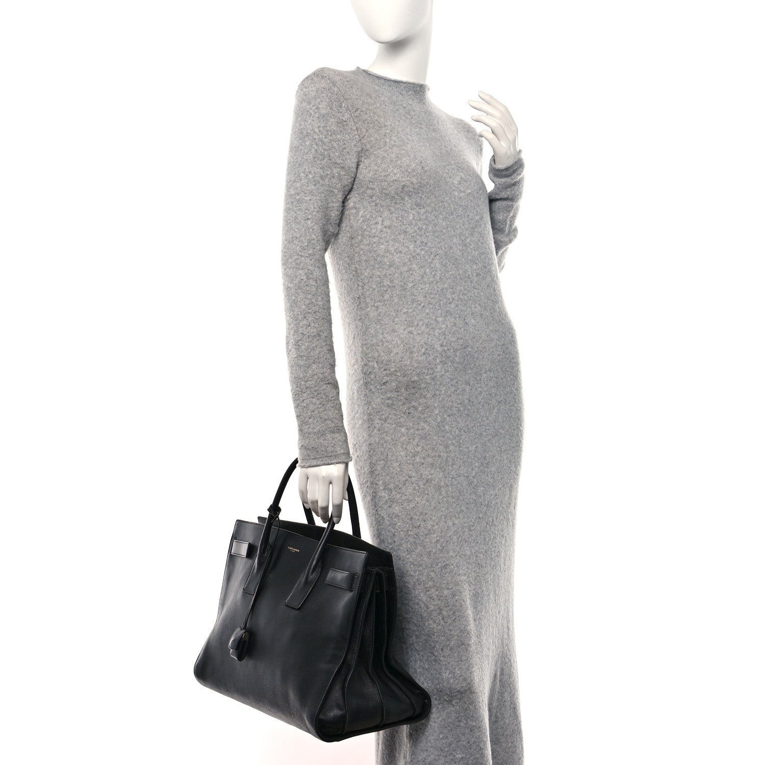Saint Laurent Calfskin Large Sac de Jour Carryall Black 2 of 16