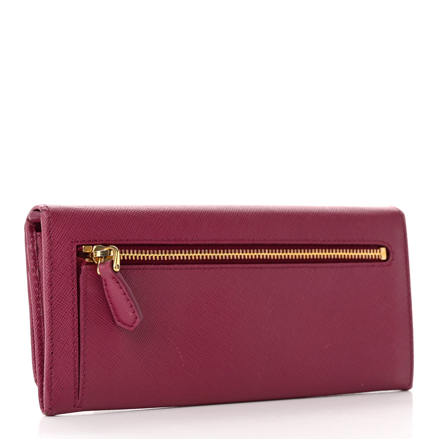 Prada Saffiano Metal Continental Flap Wallet Ametista 3 of 13
