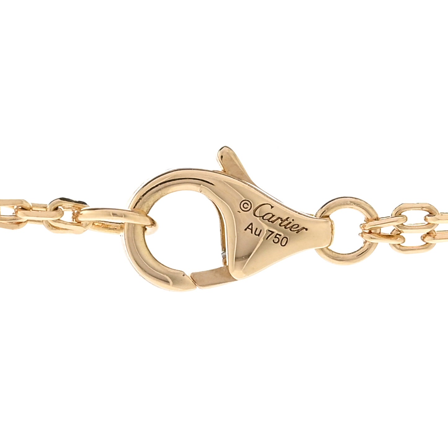 18K Yellow Gold 2 Diamond LOVE Necklace
