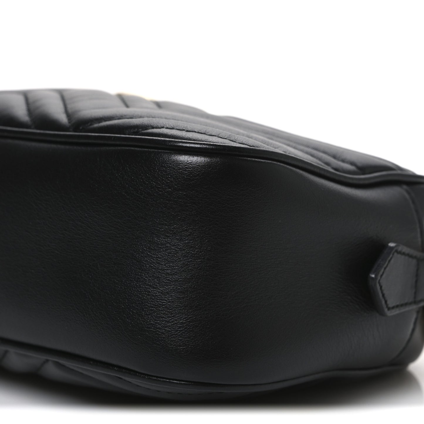 Calfskin Matelasse Small GG Marmont Chain Shoulder Bag Black