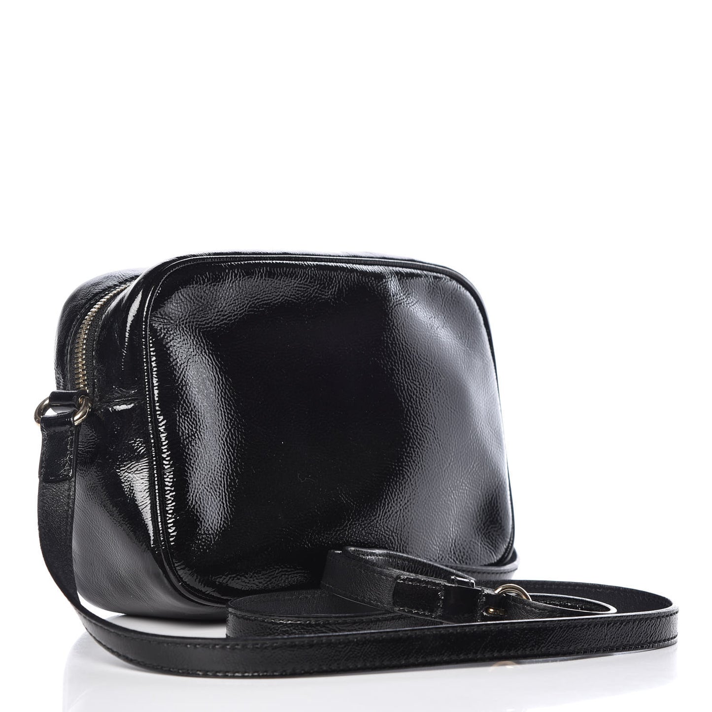 Soft Patent Small Soho Disco Bag Black