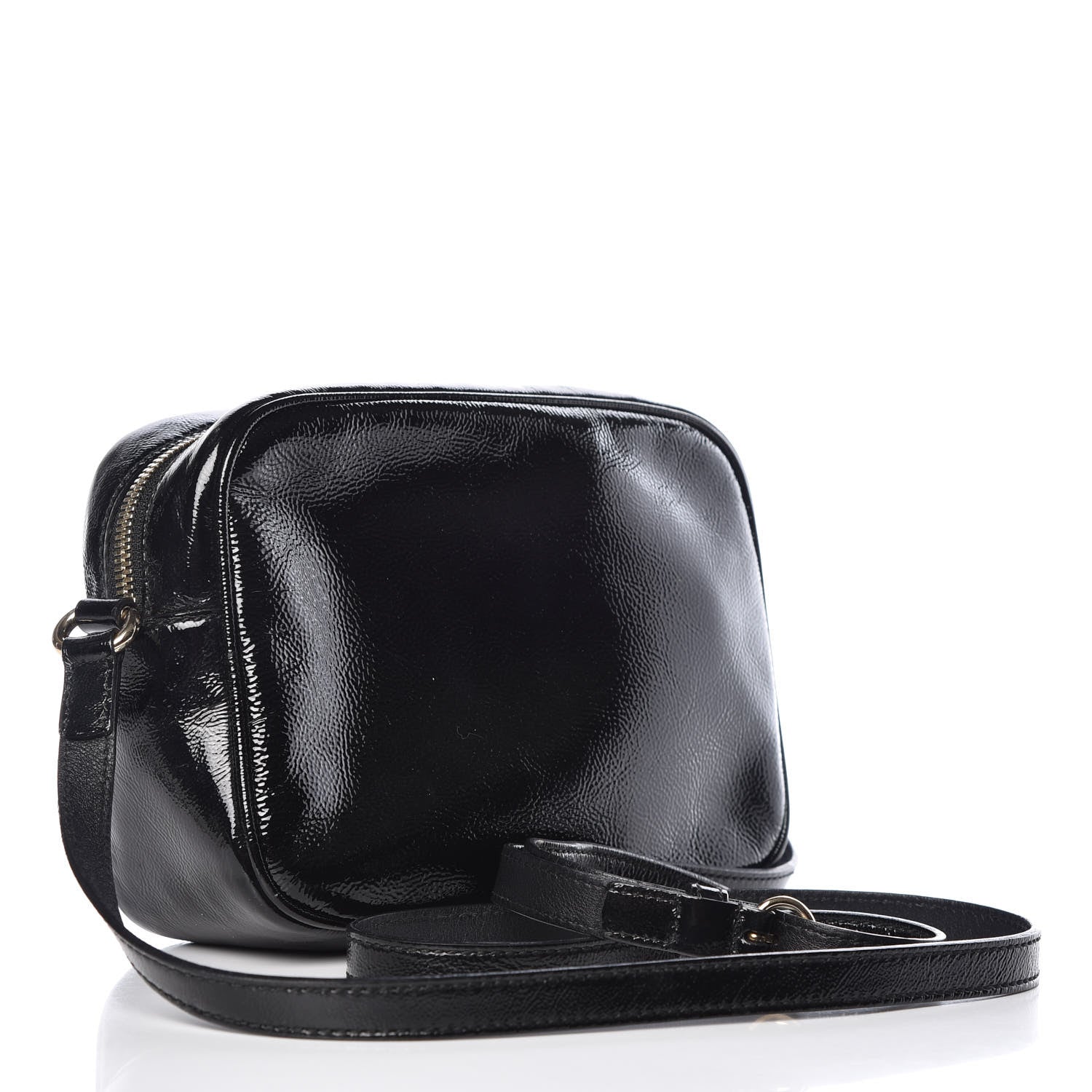 Gucci Soft Patent Small Soho Disco Bag Black 3 of 12