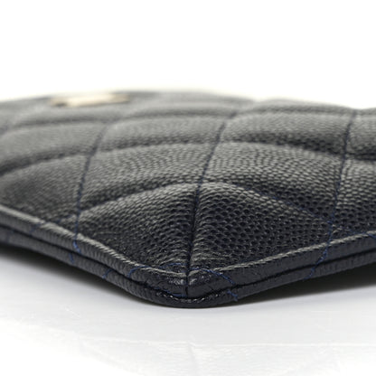 Chanel Caviar Quilted Classic iPhone Pouch Navy 8 of 10