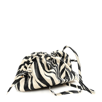 Mansur Gavriel Zebra Print Mini Cloud Clutch Black White 3 of 11