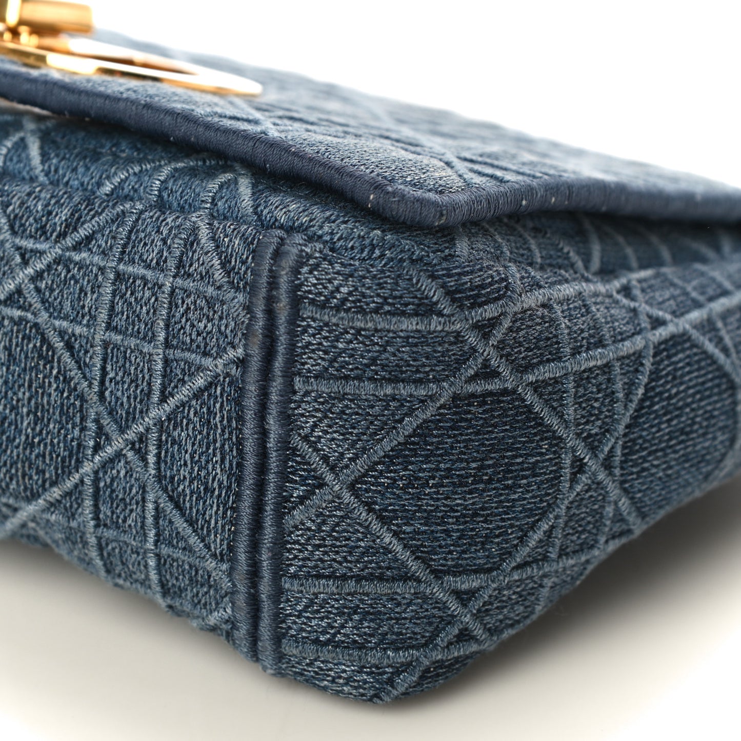 Denim Cannage Small Caro Bag Blue