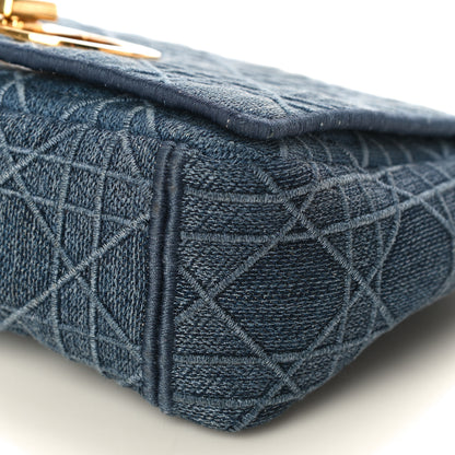 Christian Dior Denim Cannage Small Caro Bag Blue 8 of 9