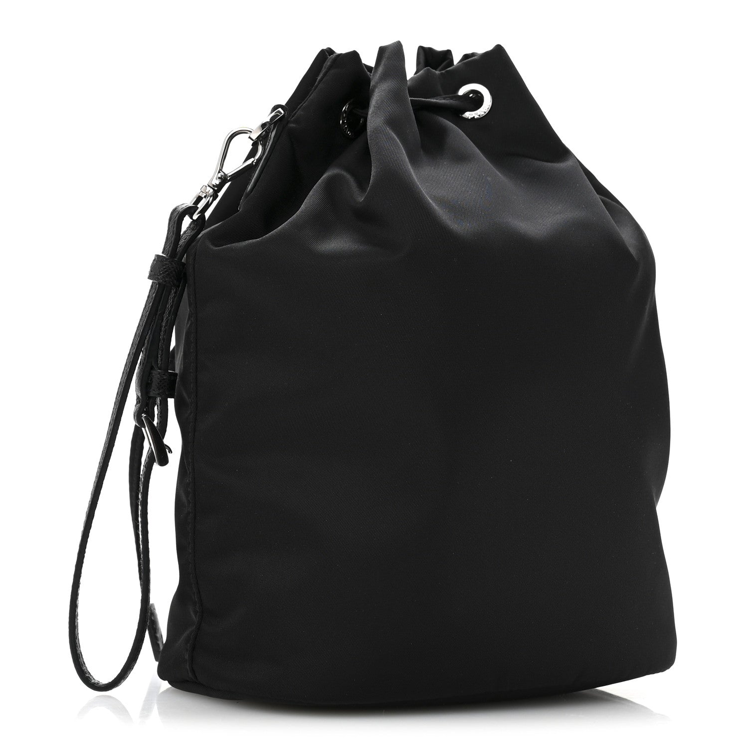 Prada Re-Nylon Saffiano Bucket Wristlet Black 3 of 11